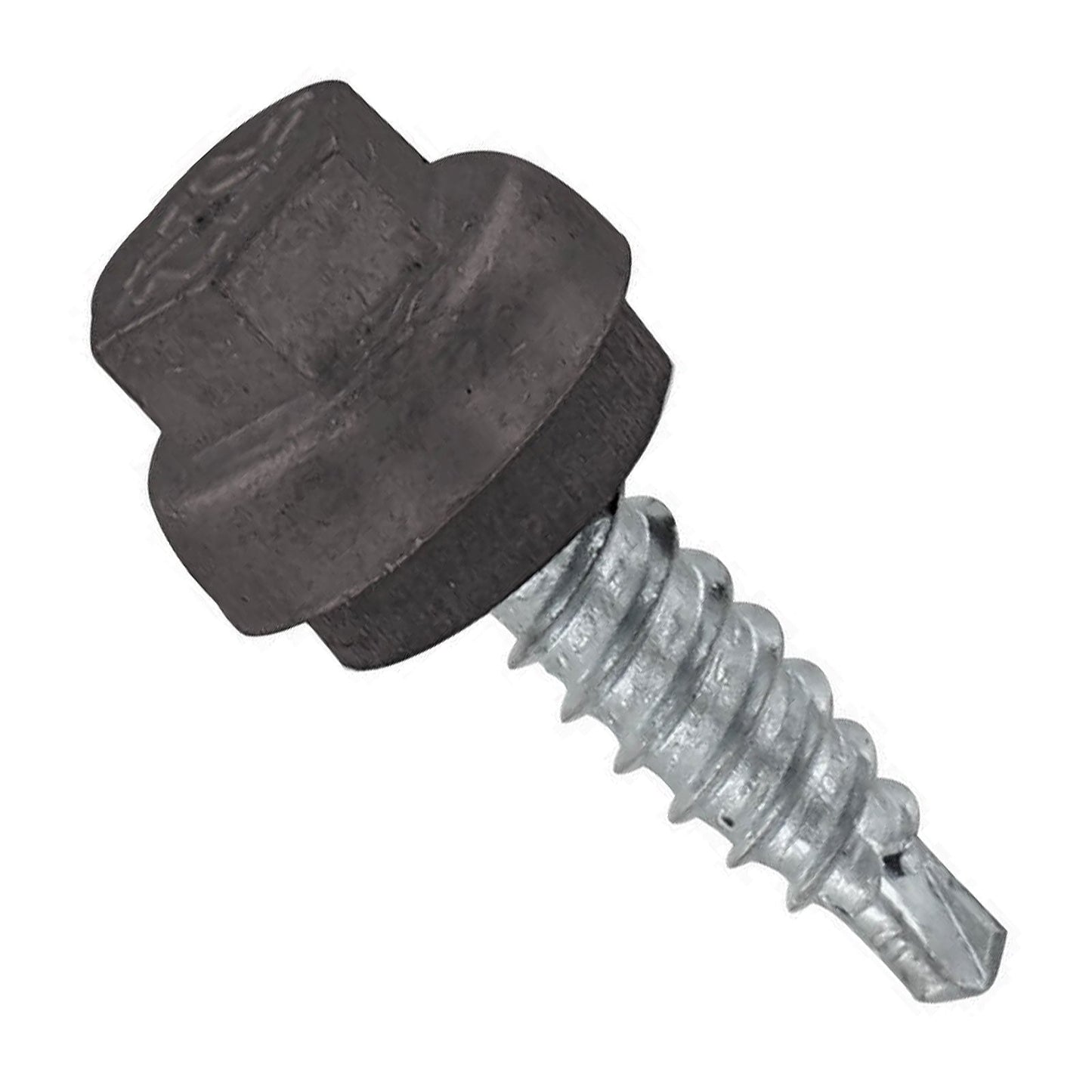 #12 x 3/4 inch ZXL Woodbinder Metal Roofing Stitch Screw Charcoal Gray Pkg 250 image 1 of 2