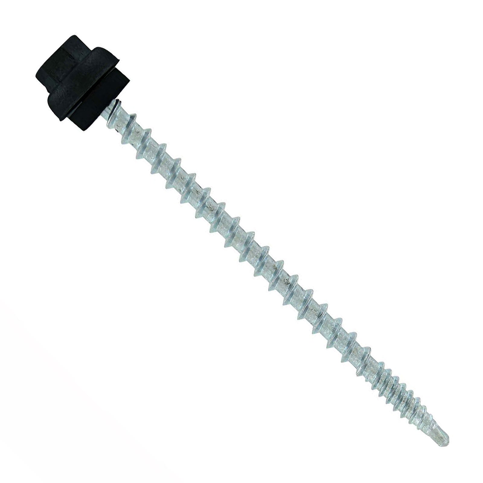 #10 x 3 inch ZXL Woodbinder Metal Roofing Screw Black Pkg 250