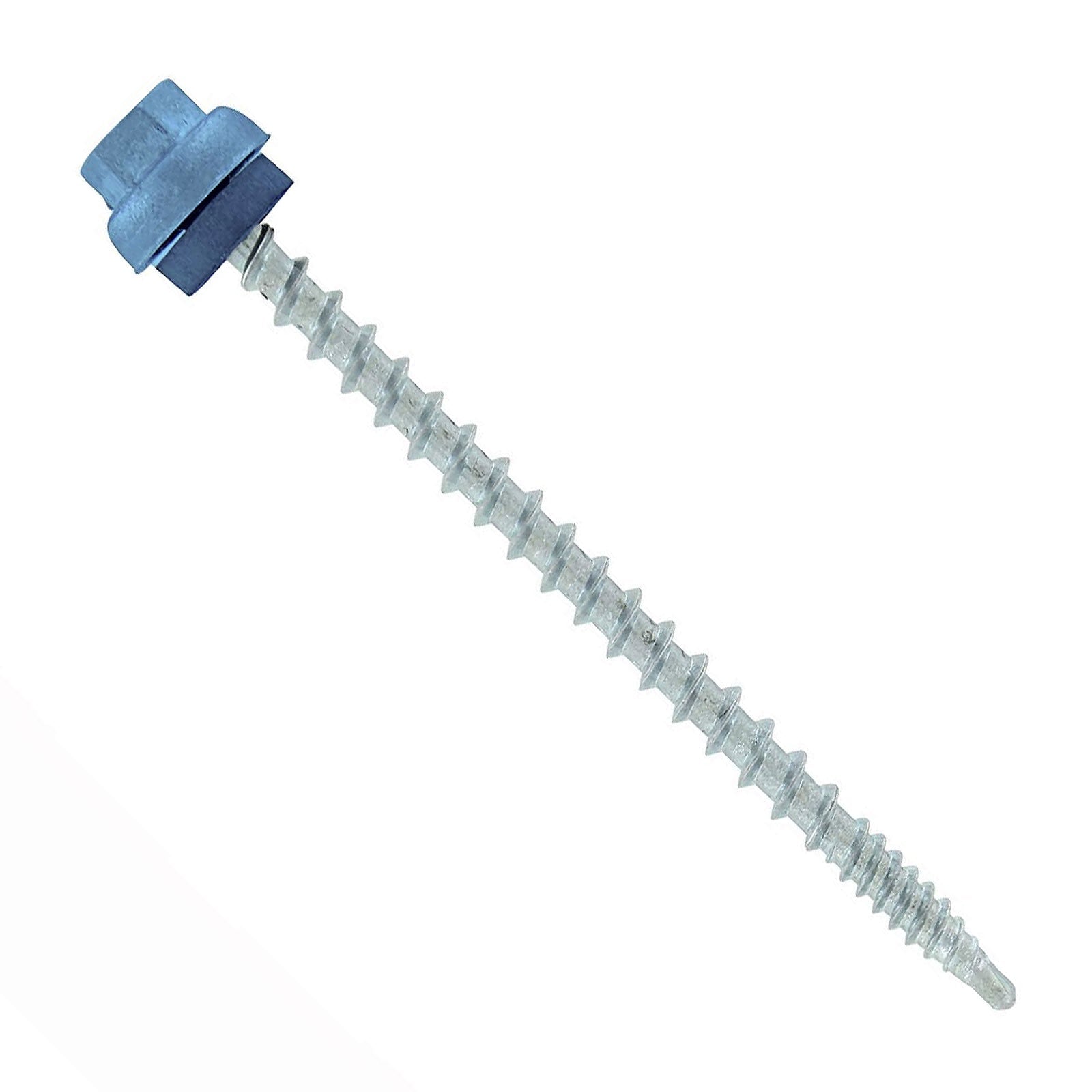 #10 x 3 inch ZXL Woodbinder Metal Roofing Screw Blue Pkg 250