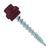 #10 x 112 inch ZXL Woodbinder Metal Roofing Screw Burgundy Pkg 250