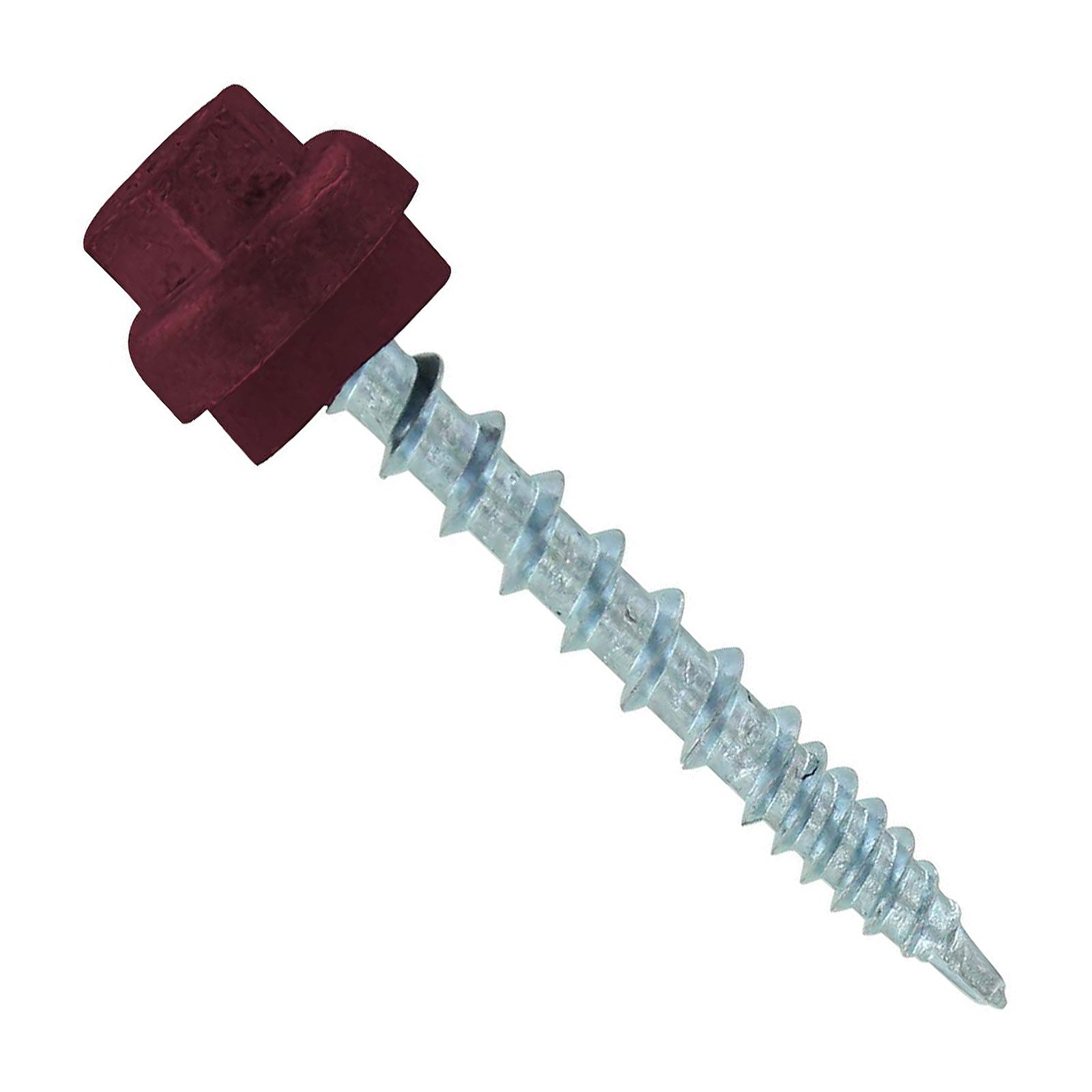 #10 x 112 inch ZXL Woodbinder Metal Roofing Screw Burgundy Pkg 250