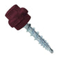 #10 x 1 inch ZXL Woodbinder Metal Roofing Screw Burgundy Pkg 250