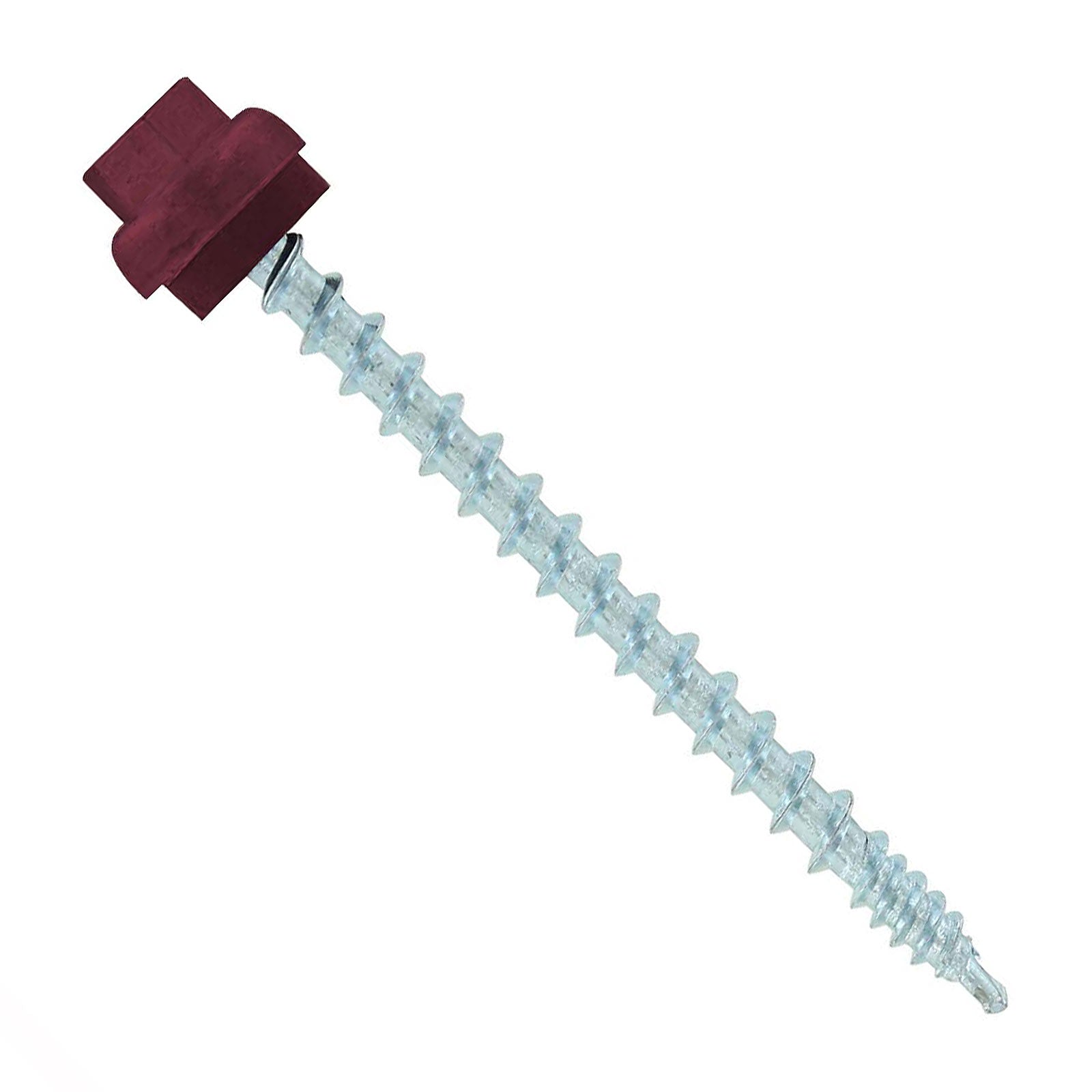 #10 x 212 inch ZXL Woodbinder Metal Roofing Screw Burgundy Pkg 250