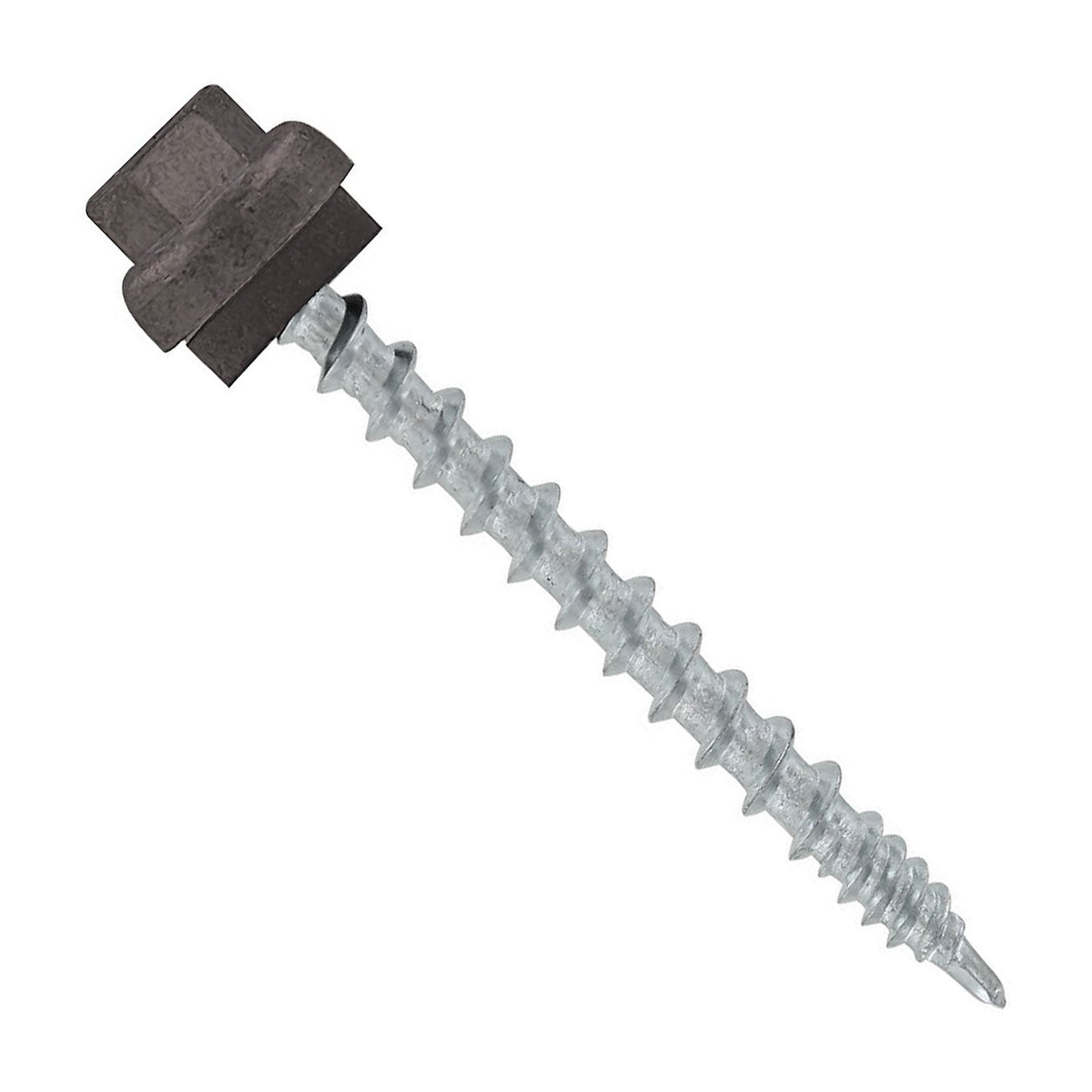 #10 x 2 inch ZXL Woodbinder Metal Roofing Screw Charcoal Gray Pkg 250