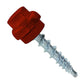#10 x 1 inch ZXL Woodbinder Metal Roofing Screw Rustic Red Pkg 250