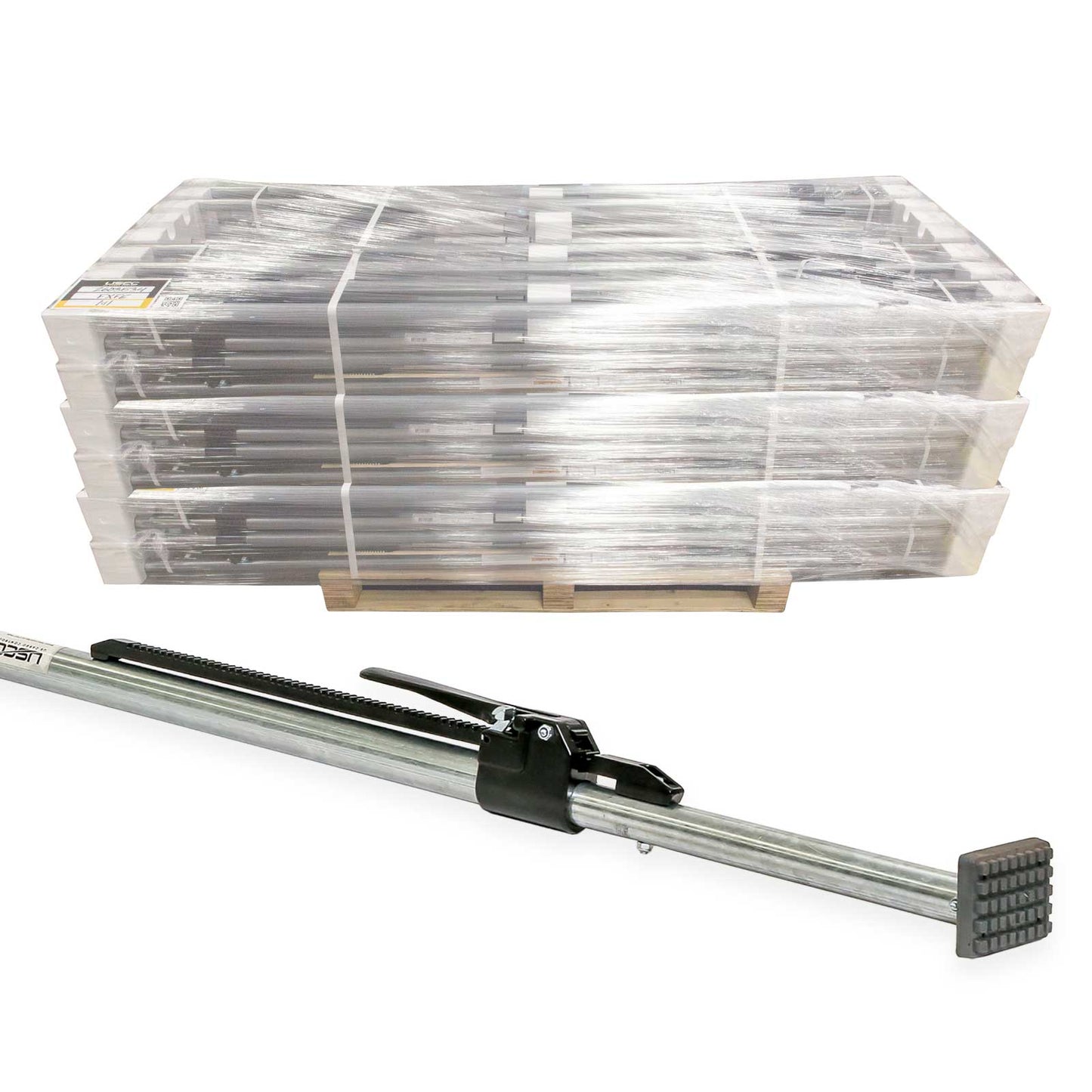 Steel Round Tube Load Bar w/ 2.5"X4" Pads | 120-Pack (Pallet)