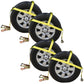 Adjustable Wheel Net w/ 2" Top Strap, Twisted Snap Hook & Ratchet w/ Snap Hook - 4 pack
