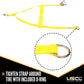 Adjustable Wheel Net with 4" Top Strap, Twisted Snap Hook and Ratchet w/ Snap Hook - 4 pack
