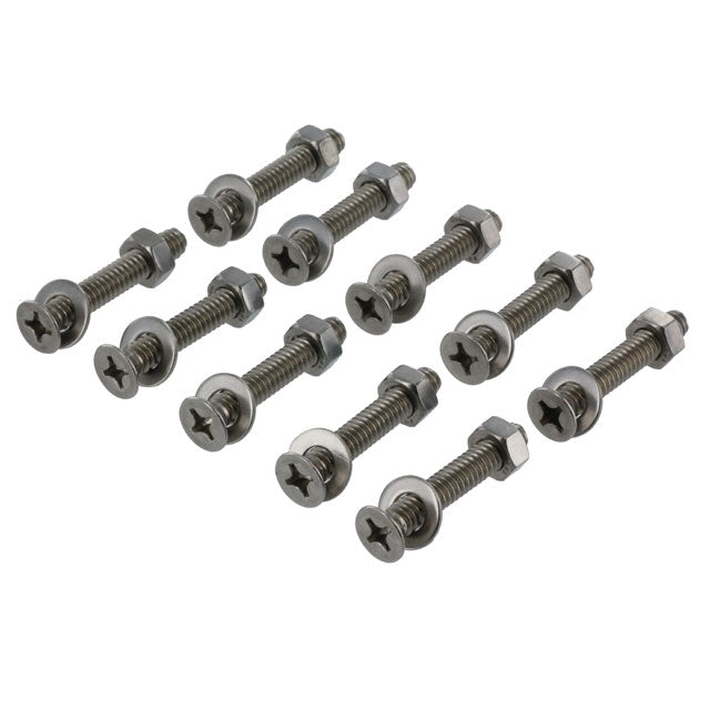 L-Track Fastener Pack | 1-1/2" Bolt with Nut & Washer | 10-Pack