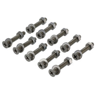 L-Track Fastener Pack | 1-1/2" Bolt with Nut & Washer | 10-Pack