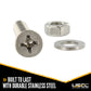 L-Track Fastener Pack | 1-1/2" Bolt with Nut & Washer | 10-Pack