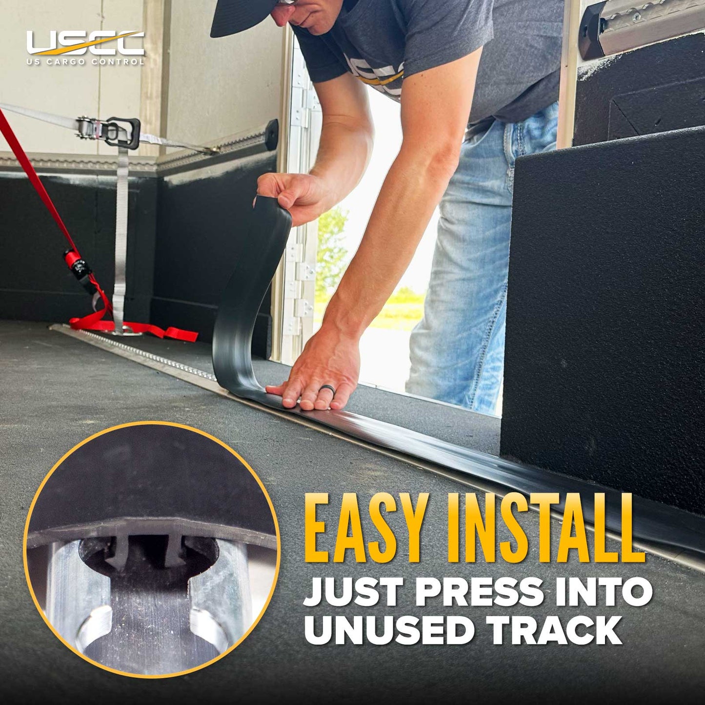 Airline-Style Track Filler Strip - 10'