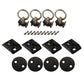 Single Stud L-Track Anchor Point Tie Down Kit | Black