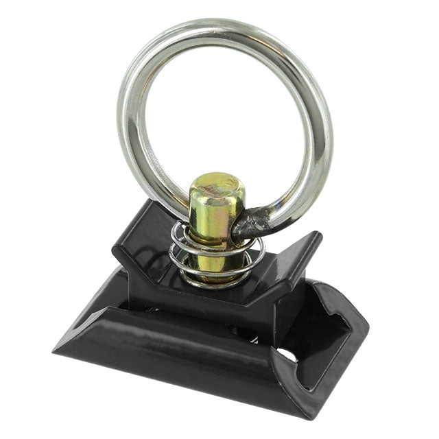 Single Stud L-Track Anchor Point Tie Down Kit | Black
