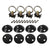 Single Stud Round L-Track Anchor Point Tie Down Kit | Black