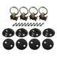 Single Stud Round L-Track Anchor Point Tie Down Kit | Black