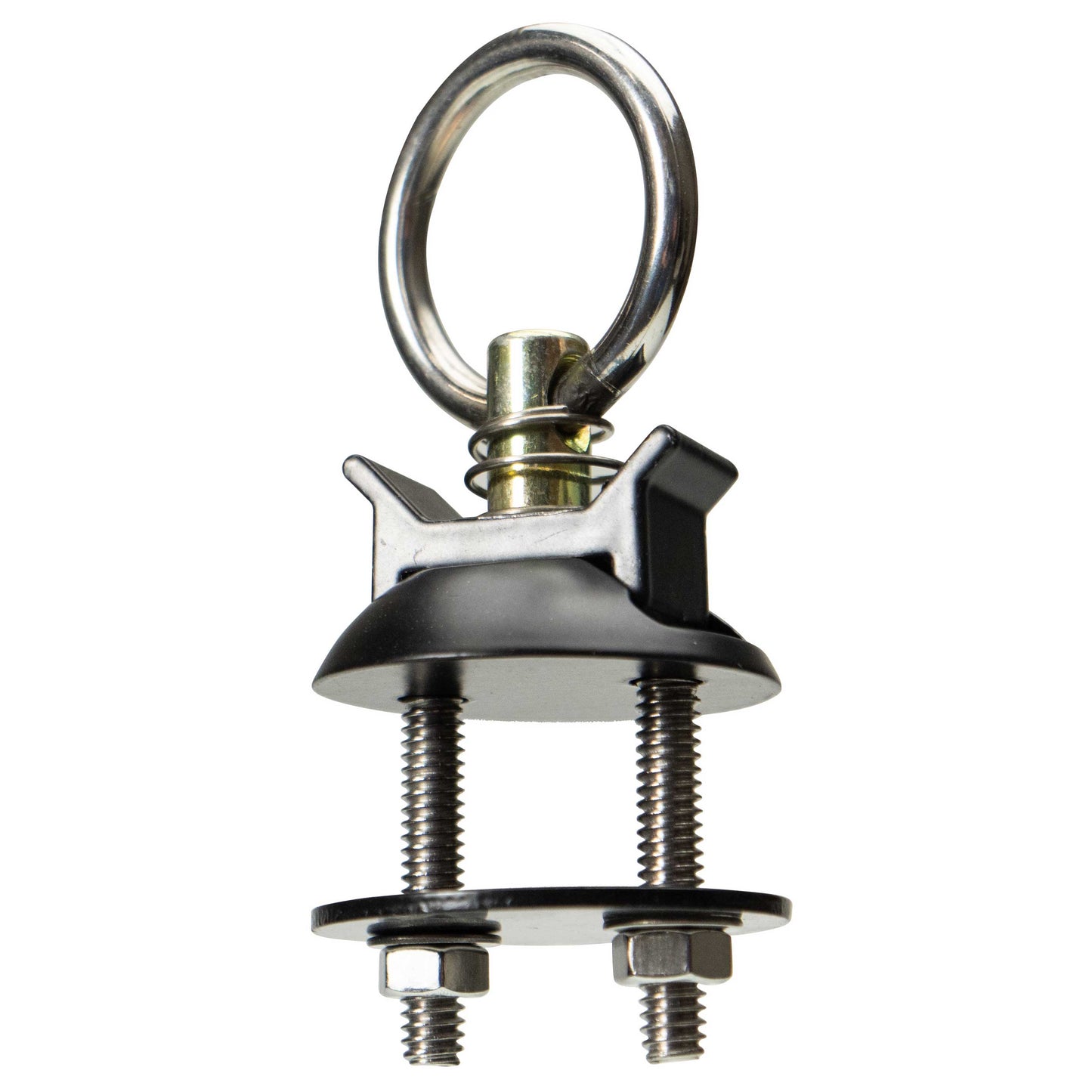 Single Stud Round L-Track Anchor Point Tie Down Kit | Black