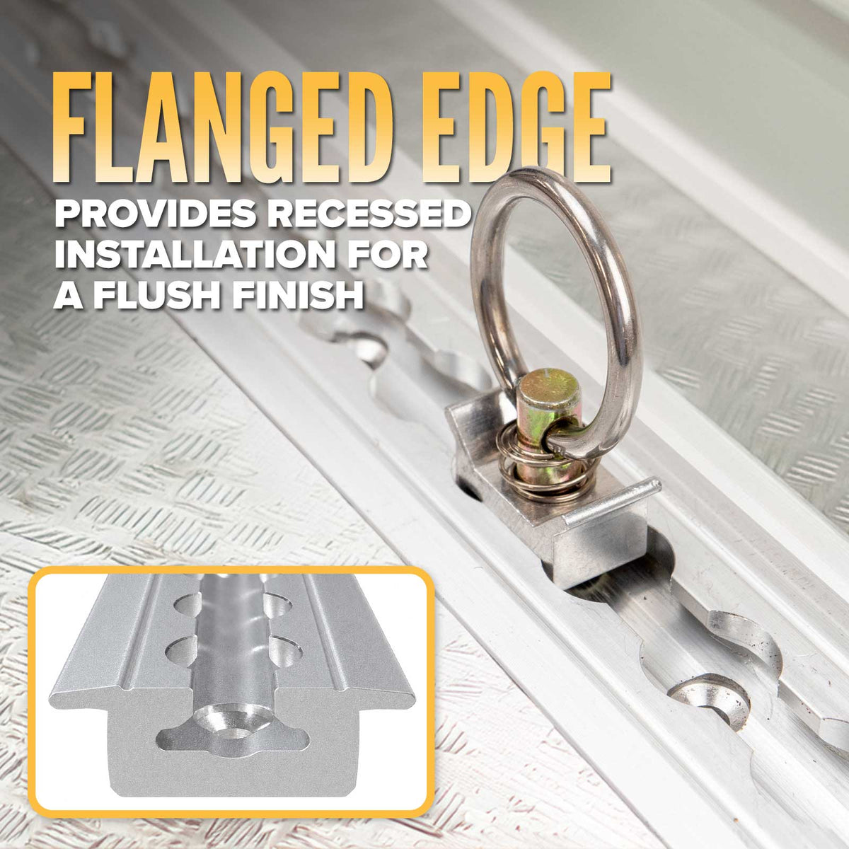 96" Flanged L-Track Kit | Anodized Finish | 4-Pack