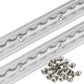 96" Flanged L-Track Kit | Anodized Finish | 2-Pack