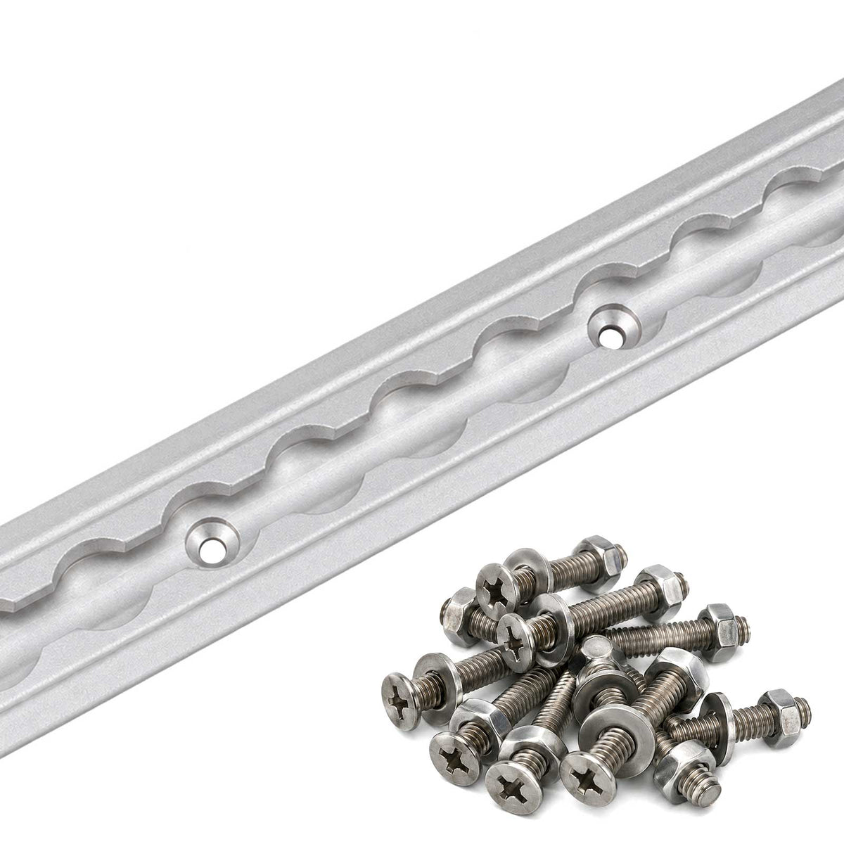 96" Flanged L-Track Kit | Anodized Finish
