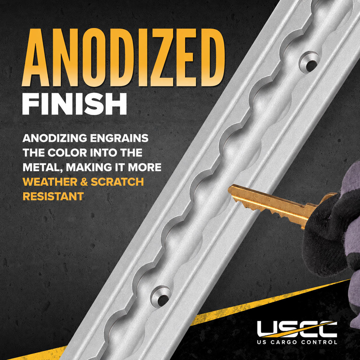 96" Flanged L-Track Kit | Anodized Finish | 2-Pack