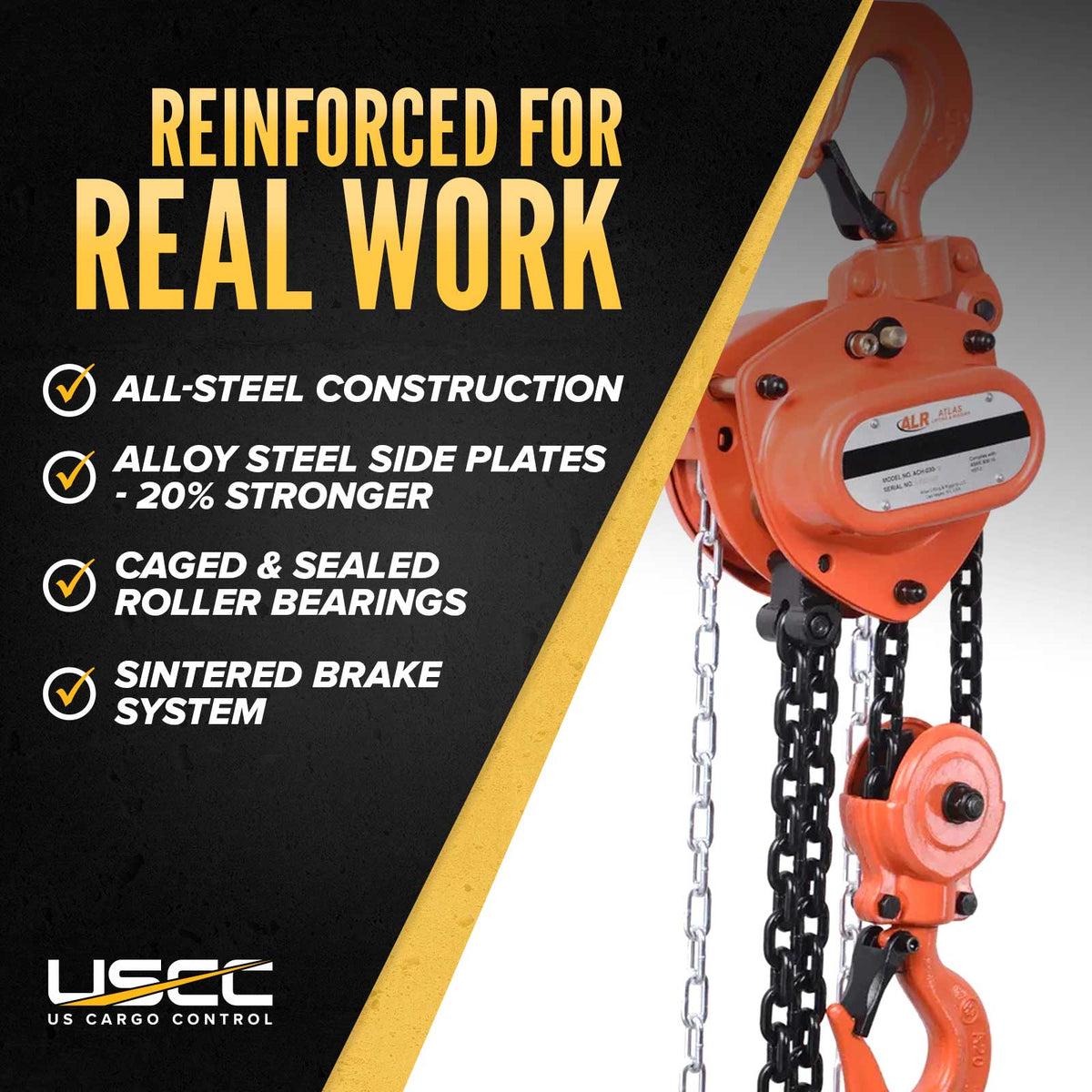 Atlas Hand Chain Hoist | 1 Ton x 20' Lift