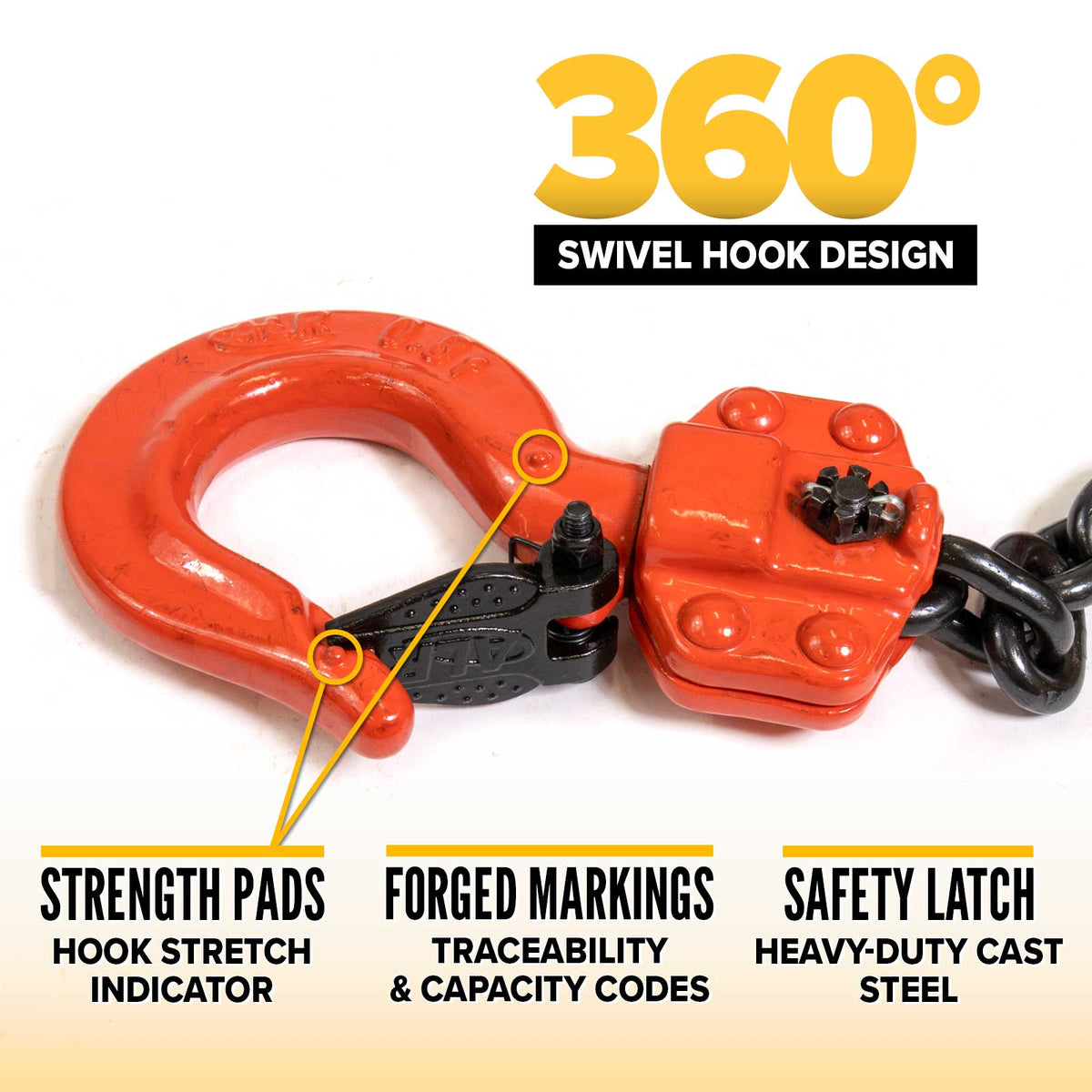 Atlas Hand Chain Hoist | 1 Ton x 15' Lift