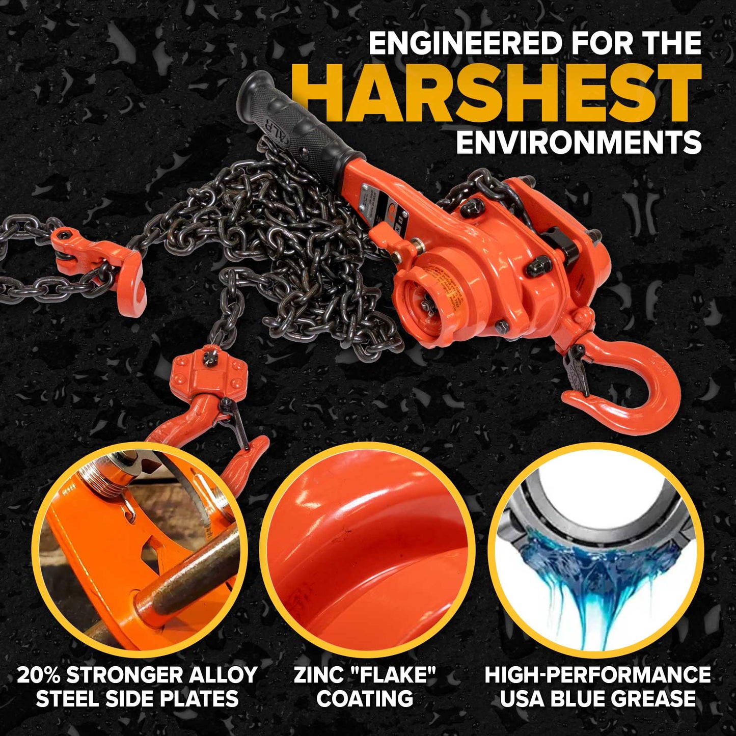Atlas Lever Chain Hoist | 1.6 Ton x 5' Lift