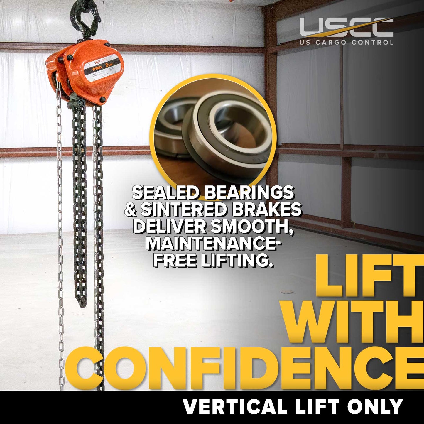 Atlas Titon Hand Chain Hoist | 1 Ton x 20' Lift