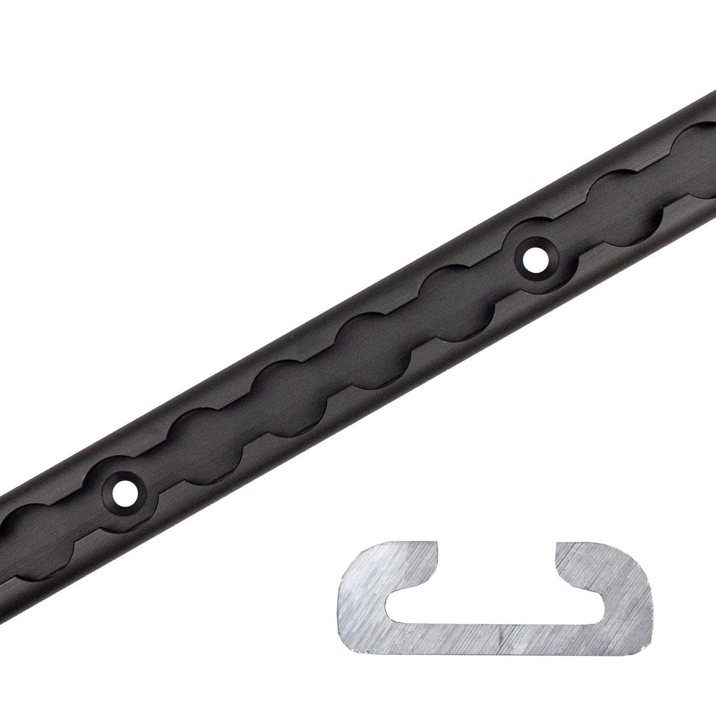 24" Aluminum L-Track | Black Anodized Finish | 2-Pack