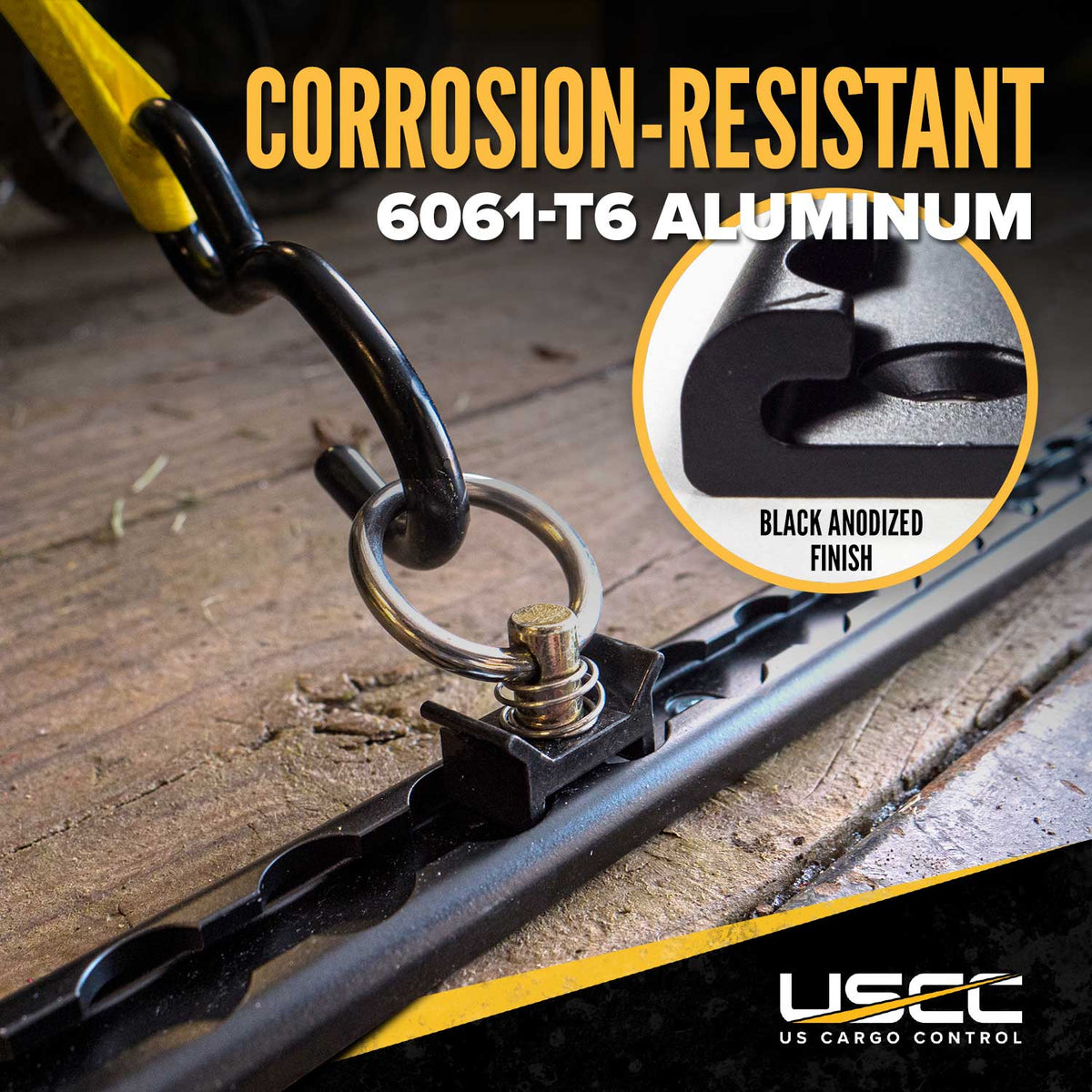 72" Aluminum L-Track Kit | Black Anodized Finish