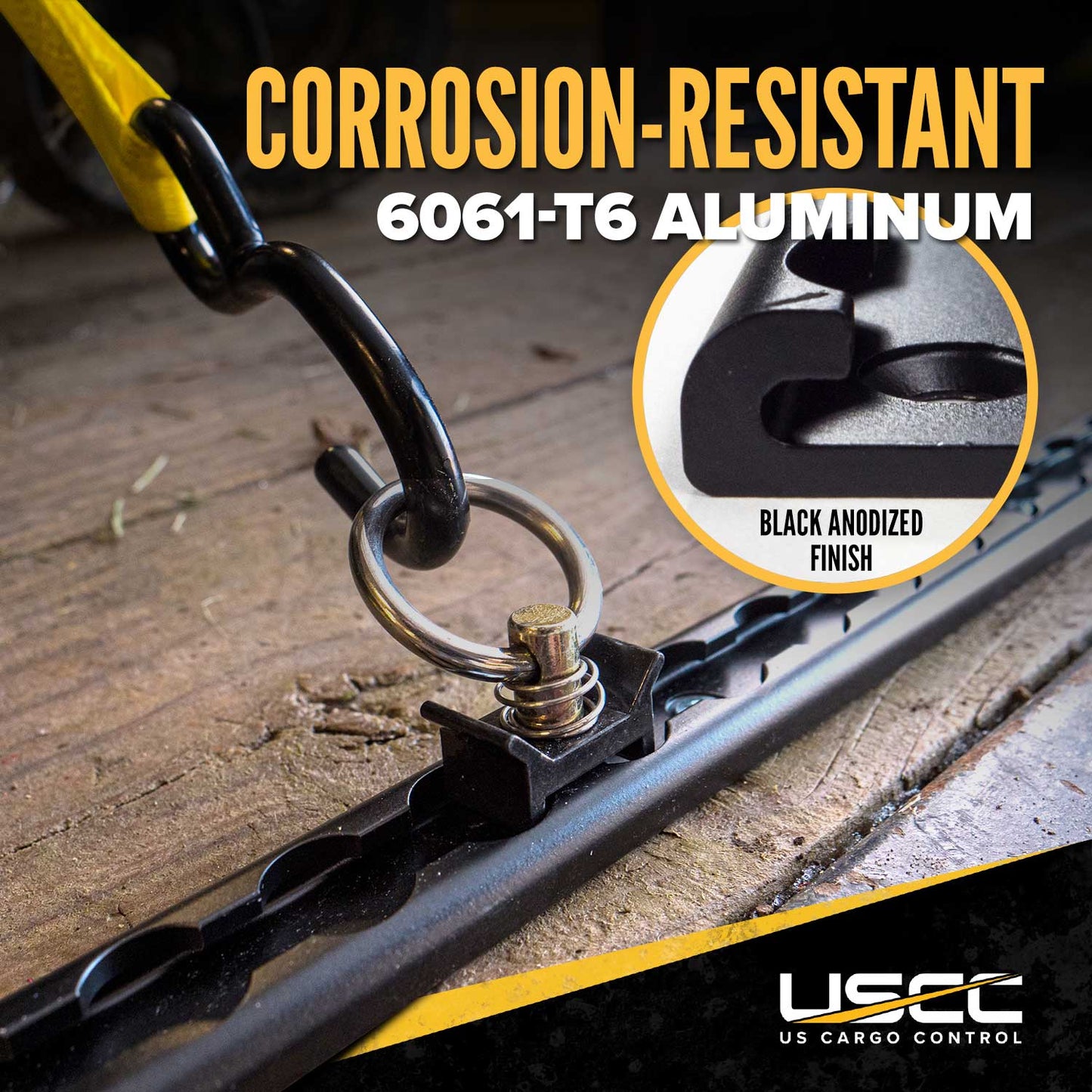 72" Aluminum L-Track Kit | Black Anodized Finish | 20-Pack