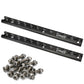 12" Aluminum L-Track | Black Anodized Finish | 2-Pack