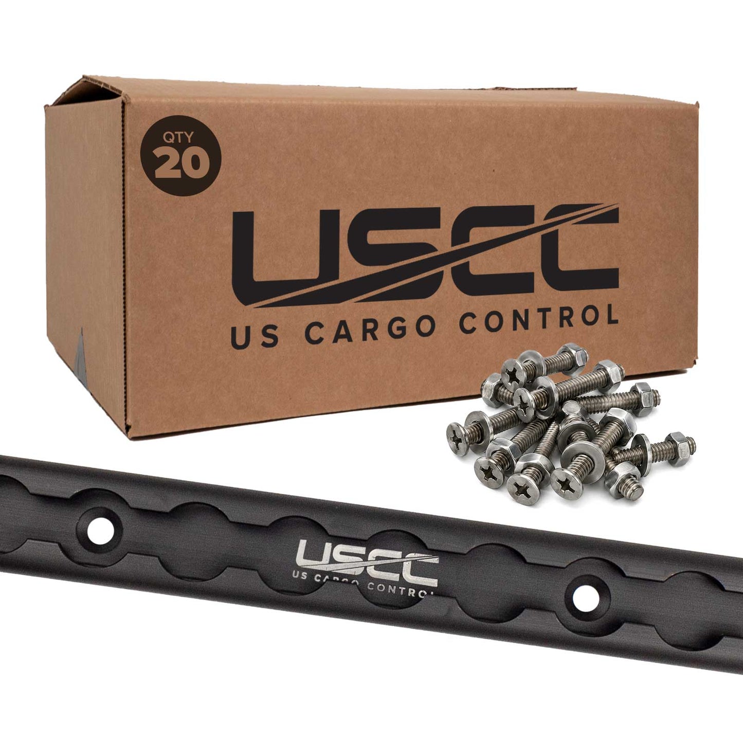 72" Aluminum L-Track Kit | Black Anodized Finish | 20-Pack