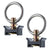 Single Stud L-Track Fitting with Stainless Steel Round Ring - Black | 4,000 lbs. BS | 2-Pack