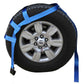 Blue Extra Large Tow Dolly Basket Strap with Flat Hooks