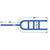 Blue Extra Large Tow Dolly Basket Strap with Flat Hooks