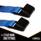 Blue Extra Large Tow Dolly Basket Strap with Flat Hooks