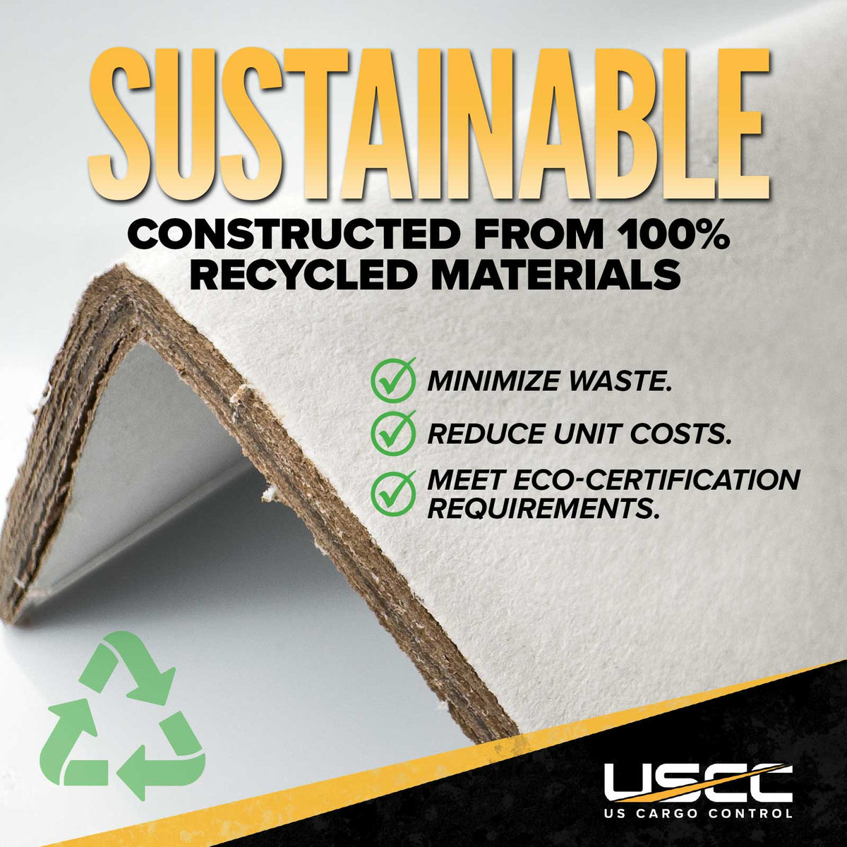 Light-Duty Cardboard Edge Protectors | .120" Thick, 2" x 2" x 36", 125-Pack