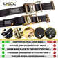 42" x 82" Heavy-Duty Cargo Net with Ratchets & E-Track Fittings | 4-Pack