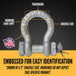 Bolt Type Anchor Shackle - Chicago Hardware - 1-1/4" Galvanized Steel - 12 Ton embossed for easy identification