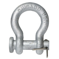 Anchor Shackle - Chicago Hardware - Round Pin - 3/16" Galvanized Steel - .33 Ton