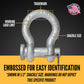 Anchor Shackle - Chicago Hardware - Round Pin - 3/8" Galvanized Steel - 1 Ton embossed for easy identification