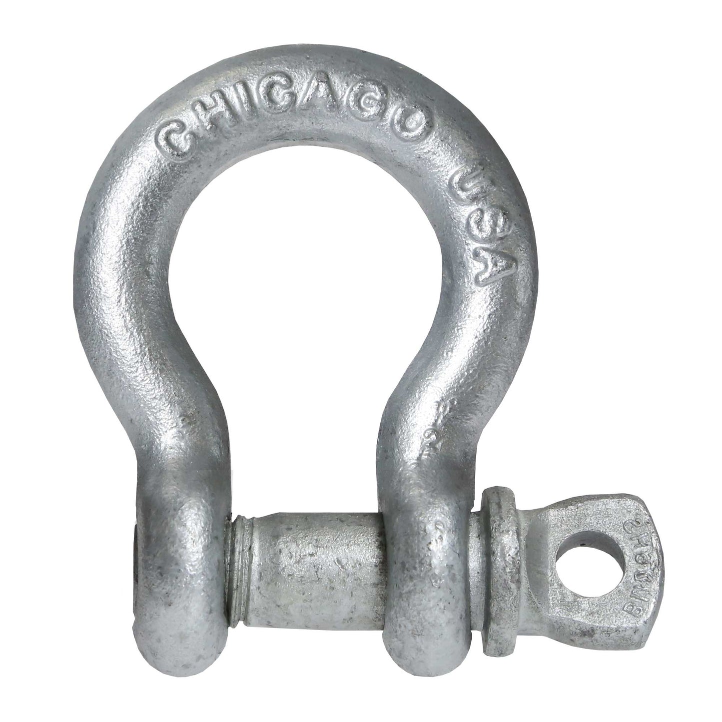Screw Pin Anchor Shackle - Chicago Hardware - 5/16" Galvanized Steel - .75 Ton