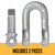 Screw Pin Chain Shackle - Chicago Hardware - 3/4