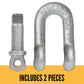 Screw Pin Chain Shackle - Chicago Hardware - 1/4" Galvanized Steel - .5 Ton