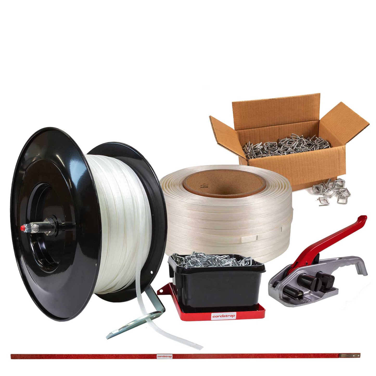 1" Composite Strapping Starter Kit - Forklift Dispenser