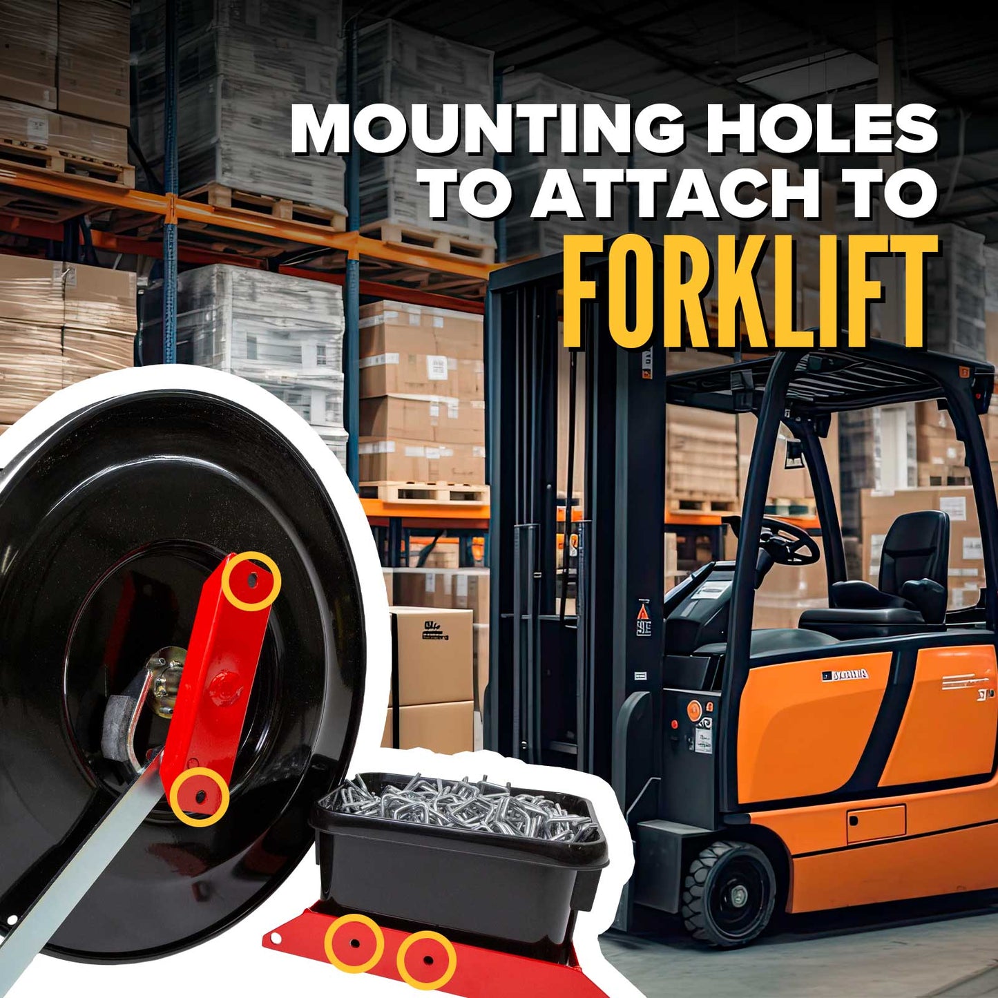 1" Composite Strapping Starter Kit - Forklift Dispenser