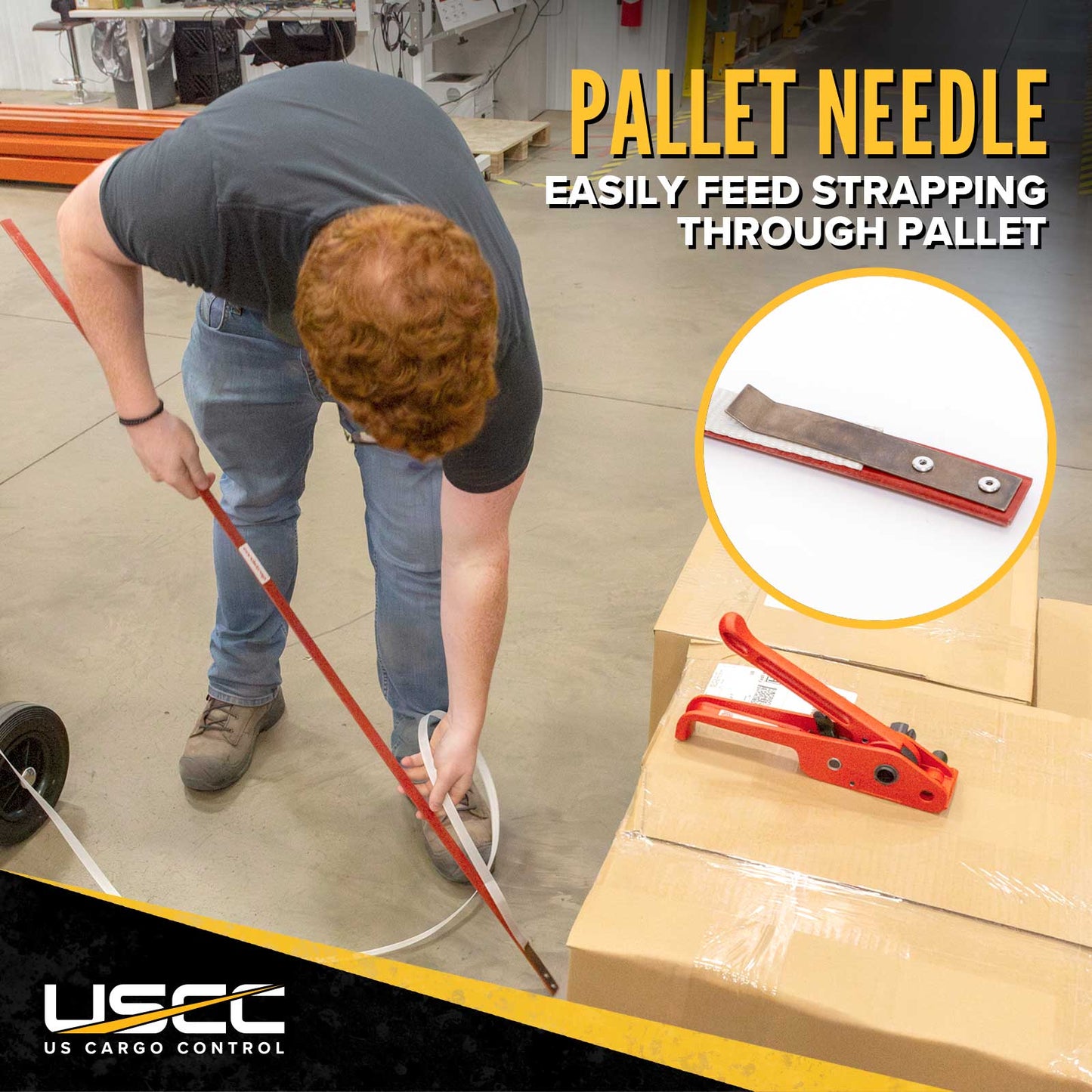 1" Composite Strapping Starter Kit - Forklift Dispenser