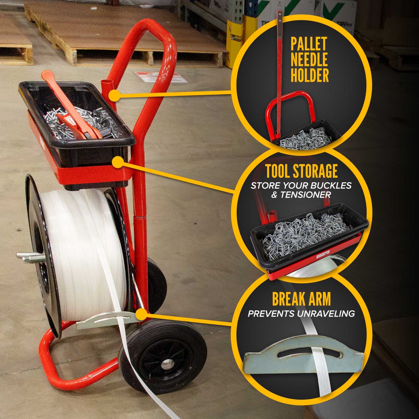 1" Composite Strapping Starter Kit - Mobile Dispenser